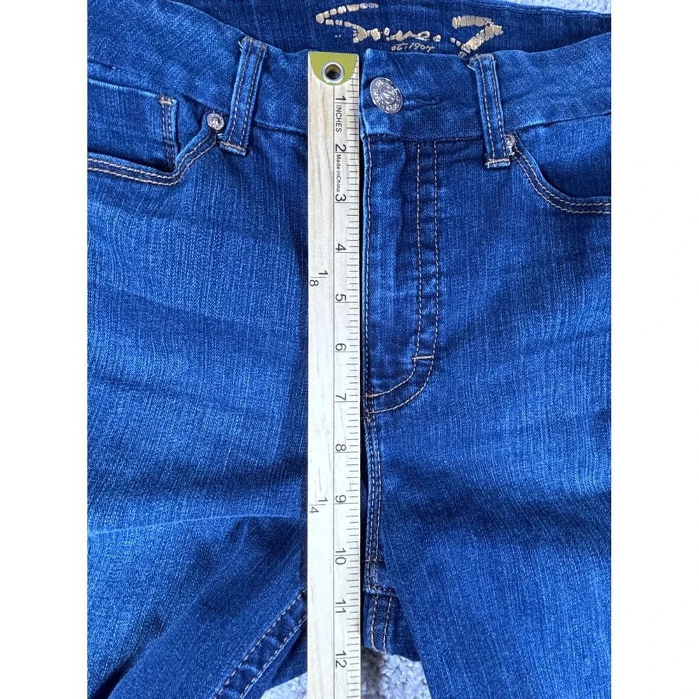 Seven7 Tummy Less High Rise Skinny Jeans Womens Size 12 Dark‎ Wash Denim